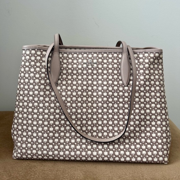 EUC Kate Spade Link Tote - Beige - Picture 9 of 14